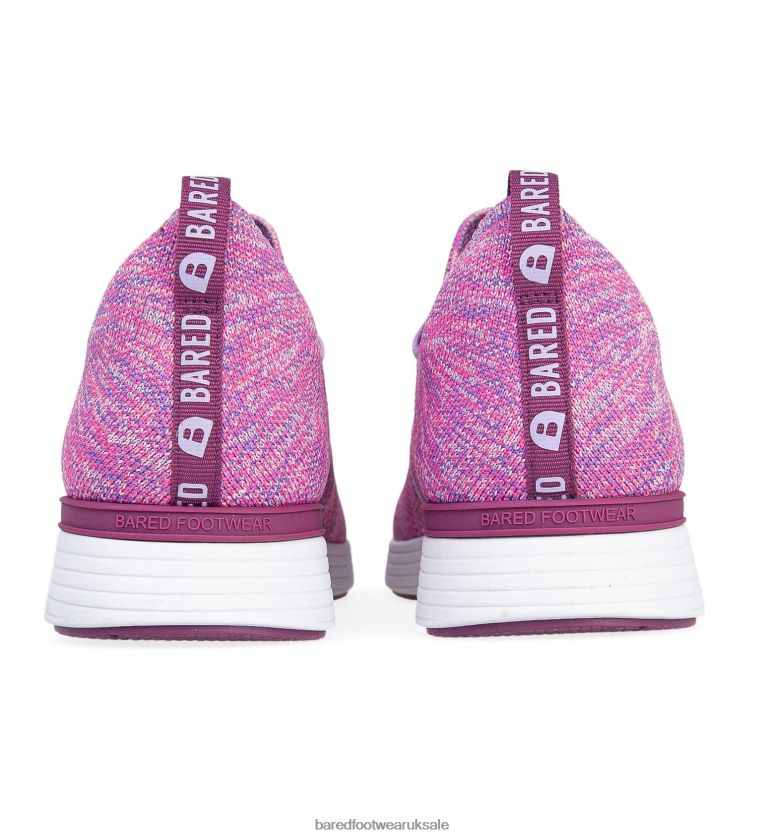 Pink Marle Knit Sneakers Women Bared Footwear N06D2V130 Jinzo