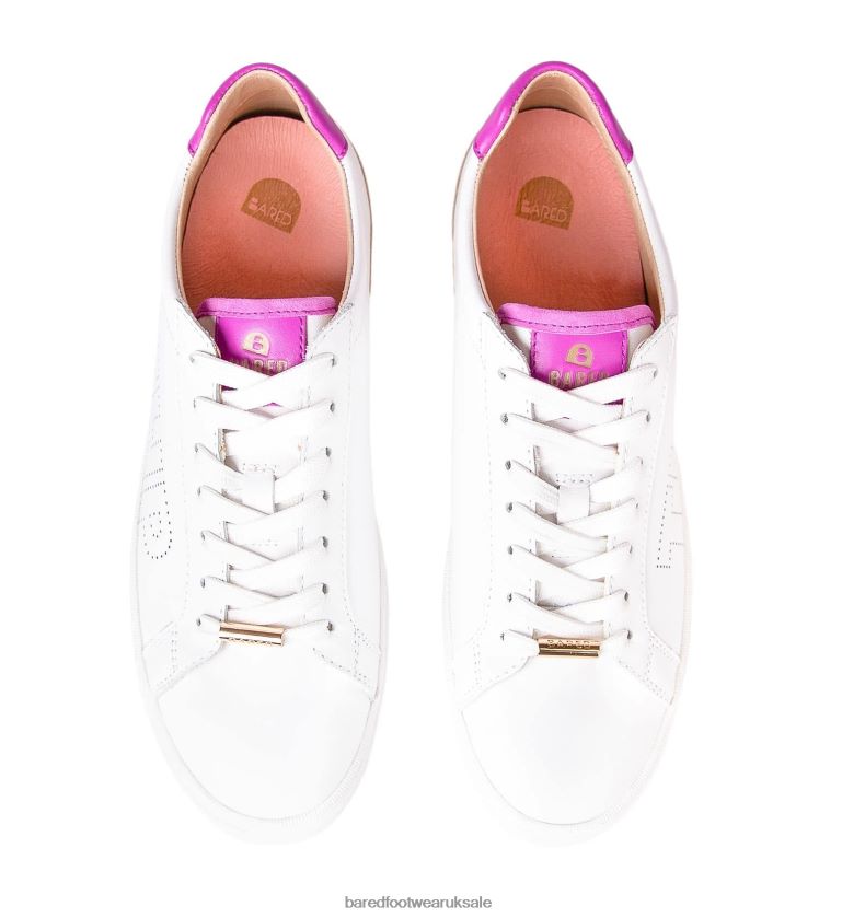 THP Pink & Yellow Leather Sneakers Women Bared Footwear N06D2V299 Hornbill