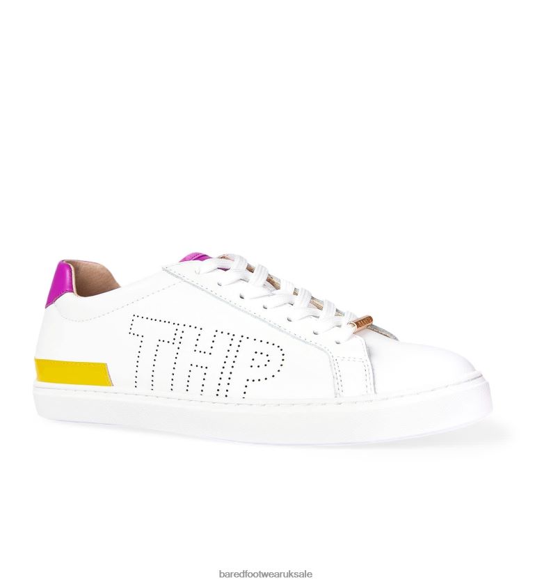 THP Pink & Yellow Leather Sneakers Women Bared Footwear N06D2V299 Hornbill