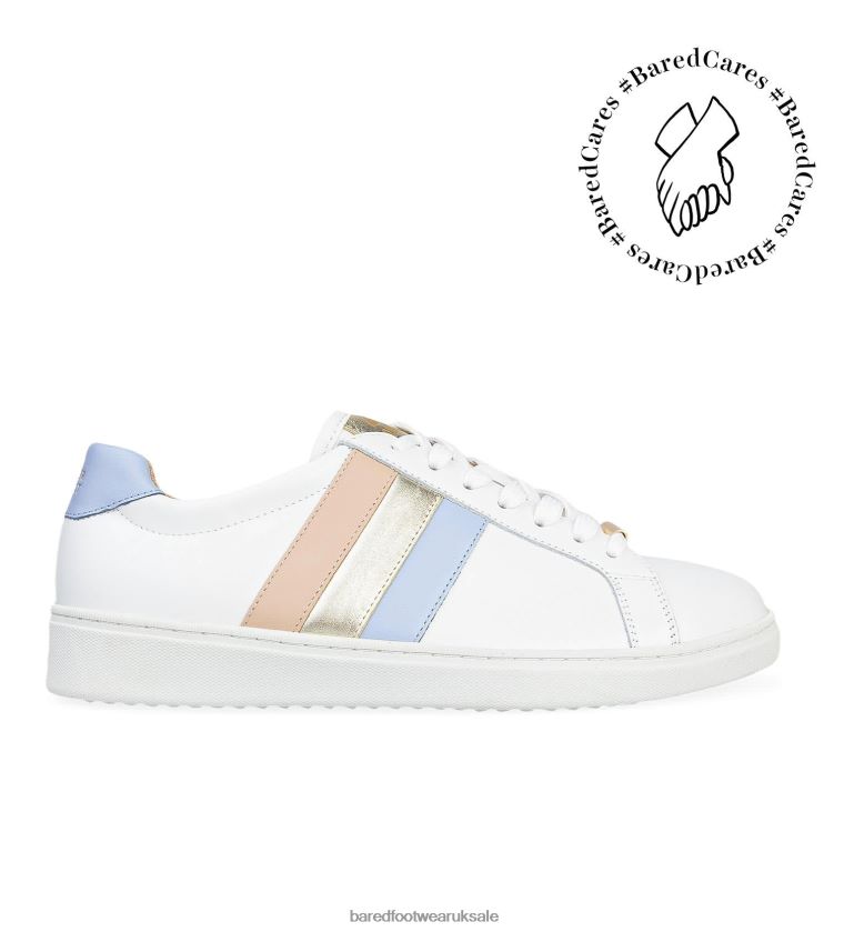 THP Summer Stripe Leather Sneakers Women Bared Footwear N06D2V126 Hornbill 3