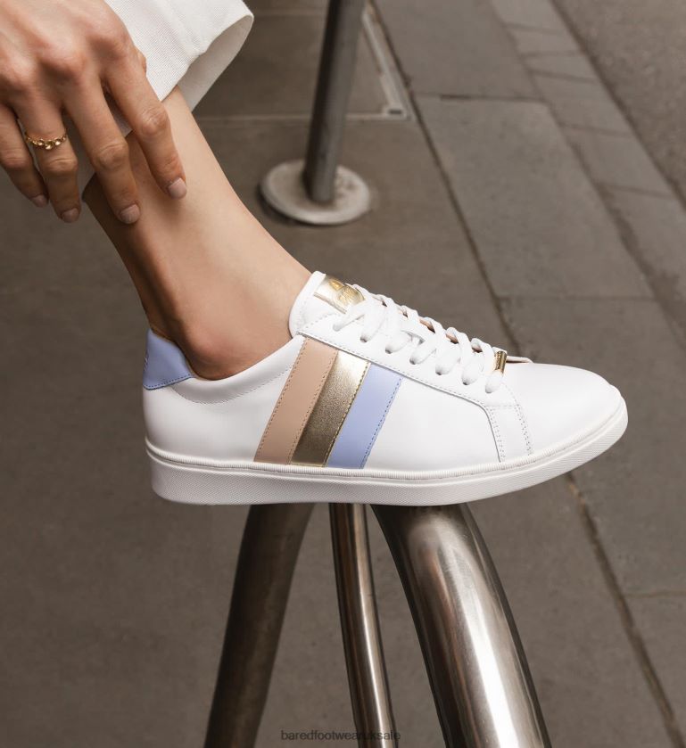 THP Summer Stripe Leather Sneakers Women Bared Footwear N06D2V126 Hornbill 3
