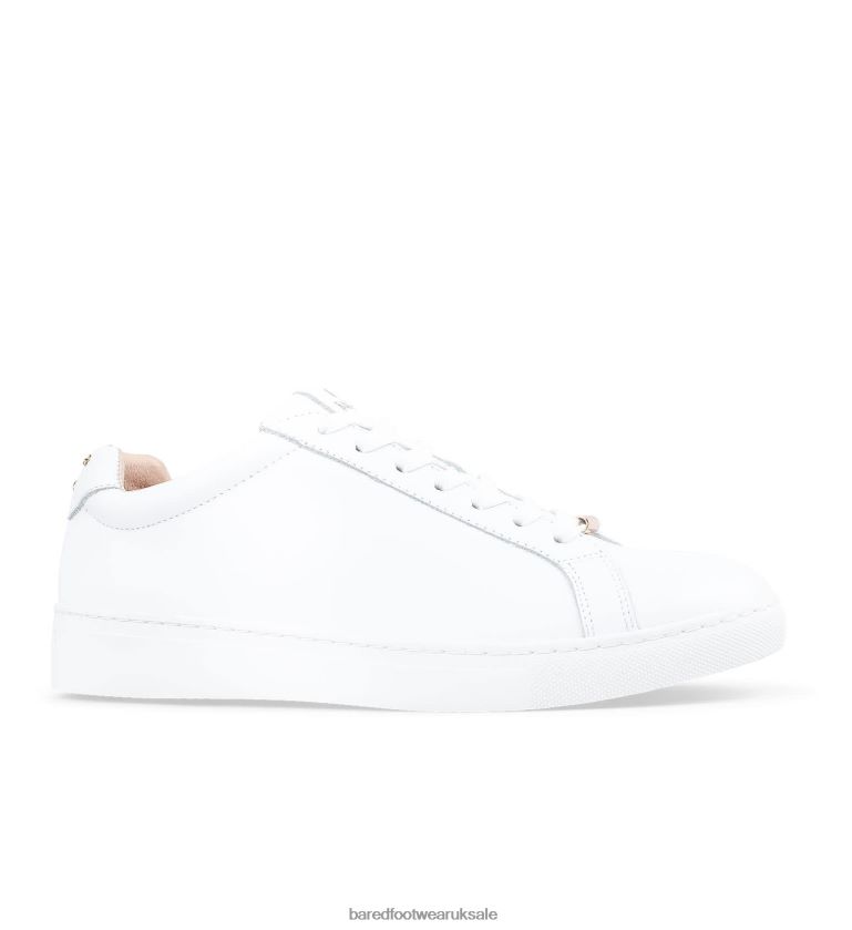 White Leather & Gold Stars Sneakers Women Bared Footwear N06D2V267 Thorntail