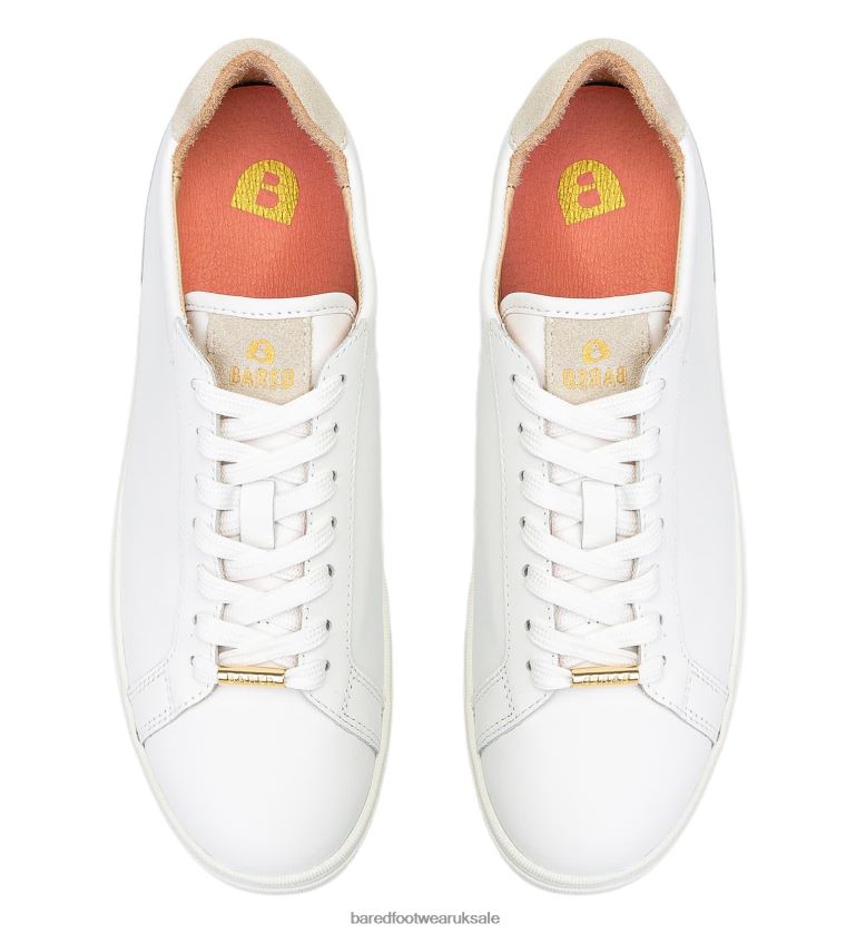 White Leather Sneakers Women Bared Footwear N06D2V133 Hornbill 3
